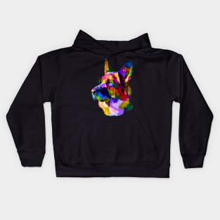 Dog German Shepard Art Kids Hoodie